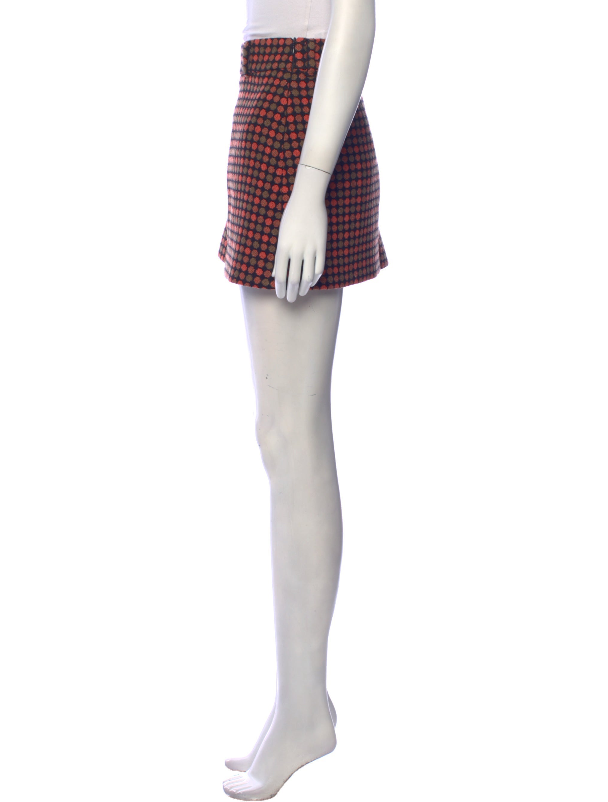 Miu Miu Polka Dot Print Mini Skirt