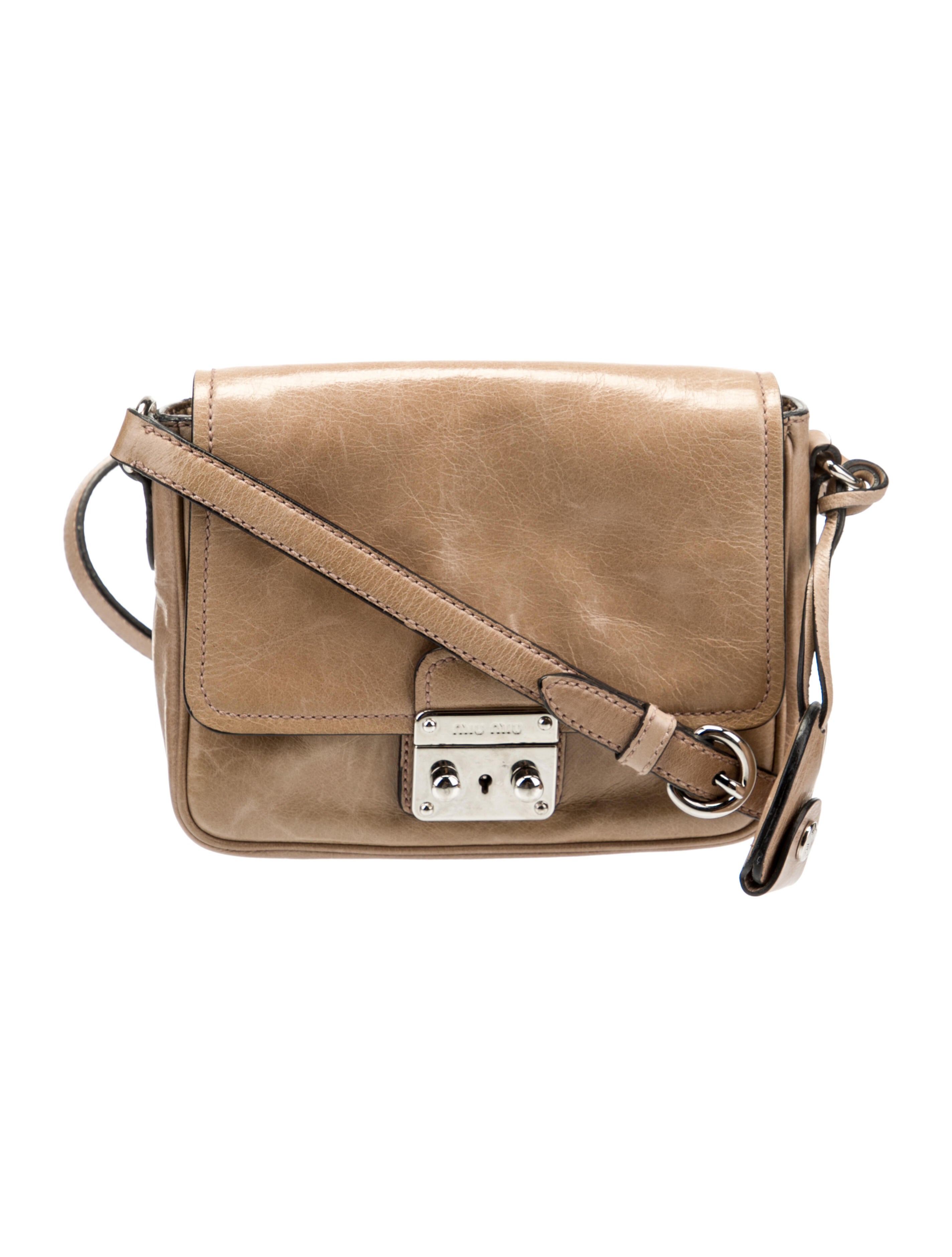 Miu Miu Leather Crossbody Bag Brown Crossbody Bags, Handbags