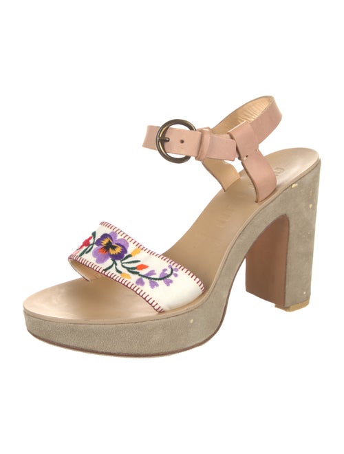 Miu Miu Canvas Floral Print Sandals