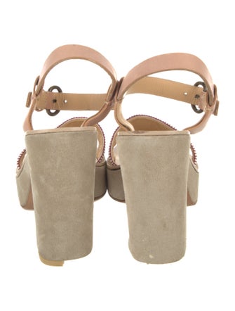 Miu Miu Canvas Floral Print Sandals