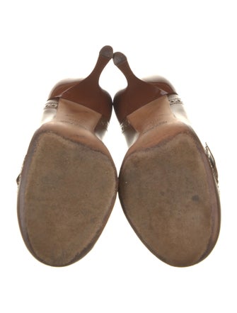 Miu Miu Leather Lasercut Accents Pumps