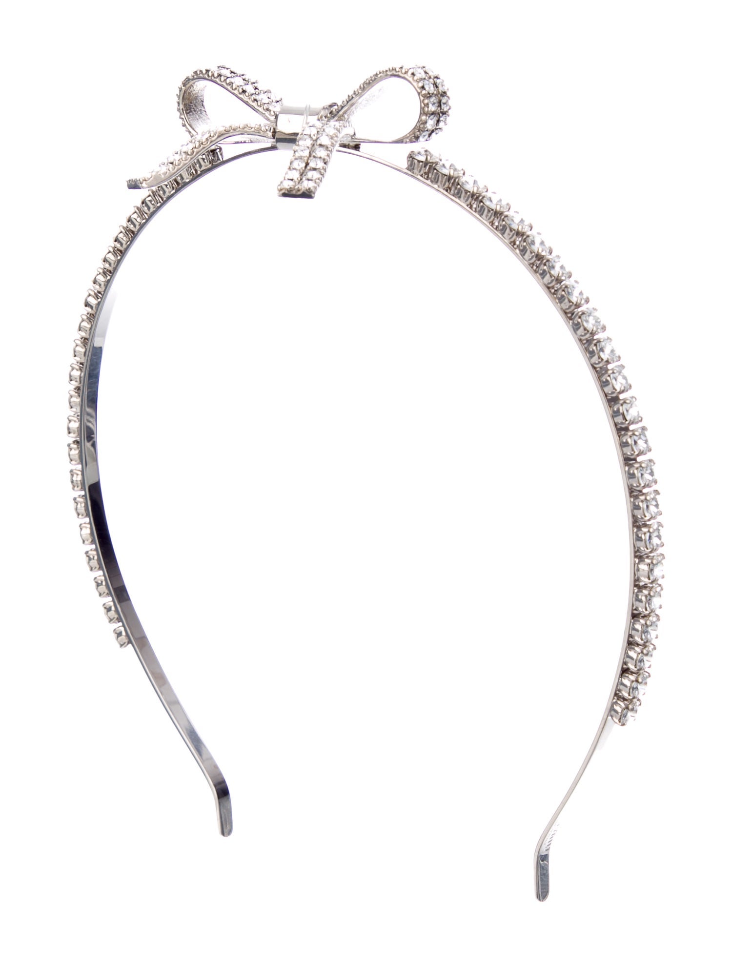 Miu Miu Crystal Bow Headband w/ Tags - Silver Hair