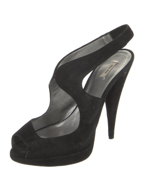 Miu Miu Suede Slingback Sandals