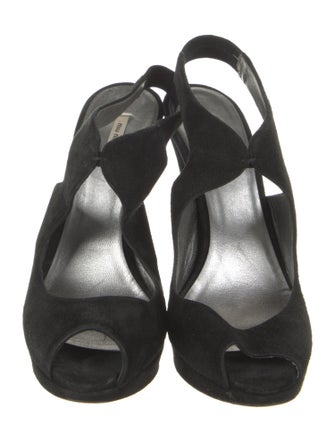 Miu Miu Suede Slingback Sandals