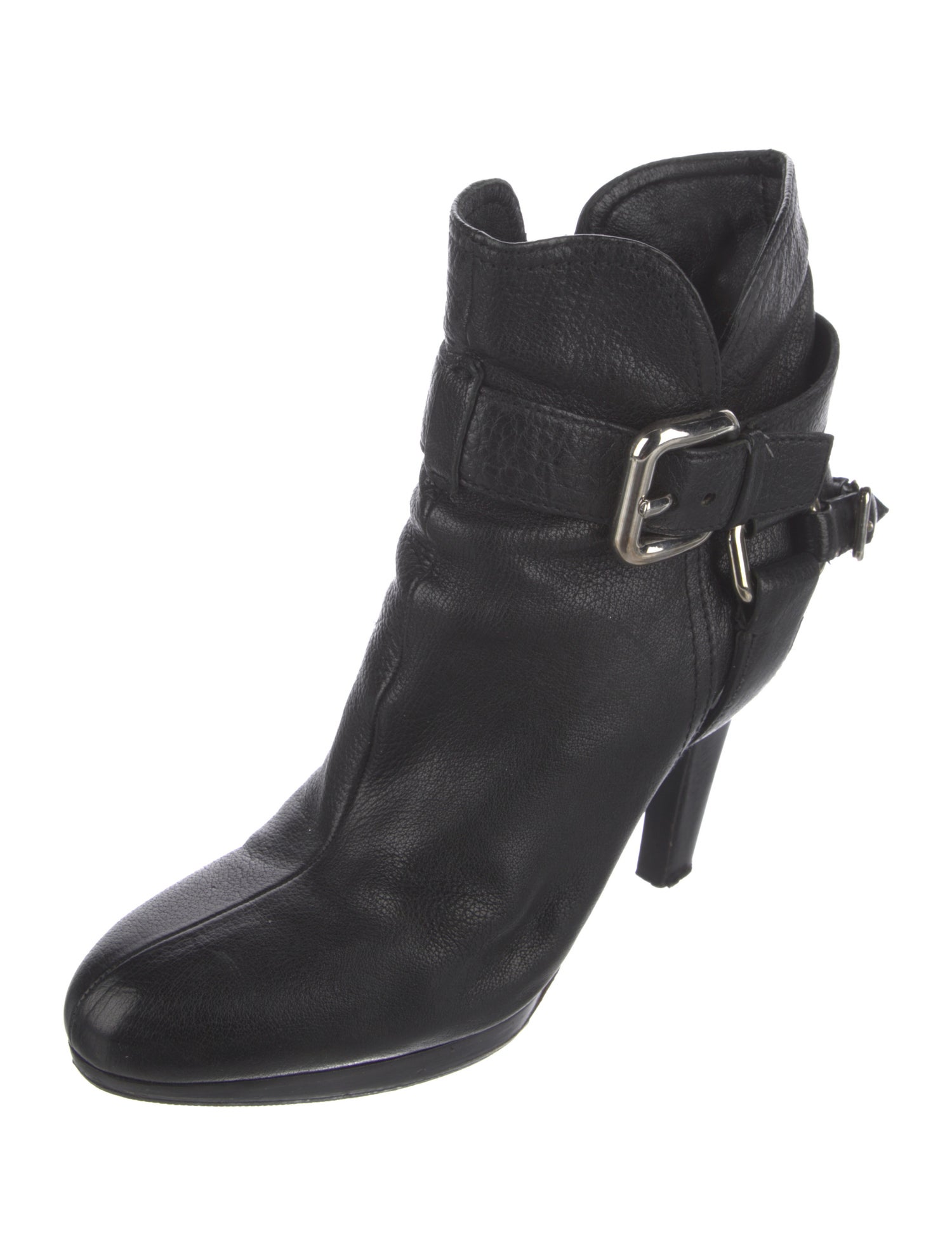 Miuページ Miu Miu Leather Moto Boots - Black Boots, Shoes - MIU195803