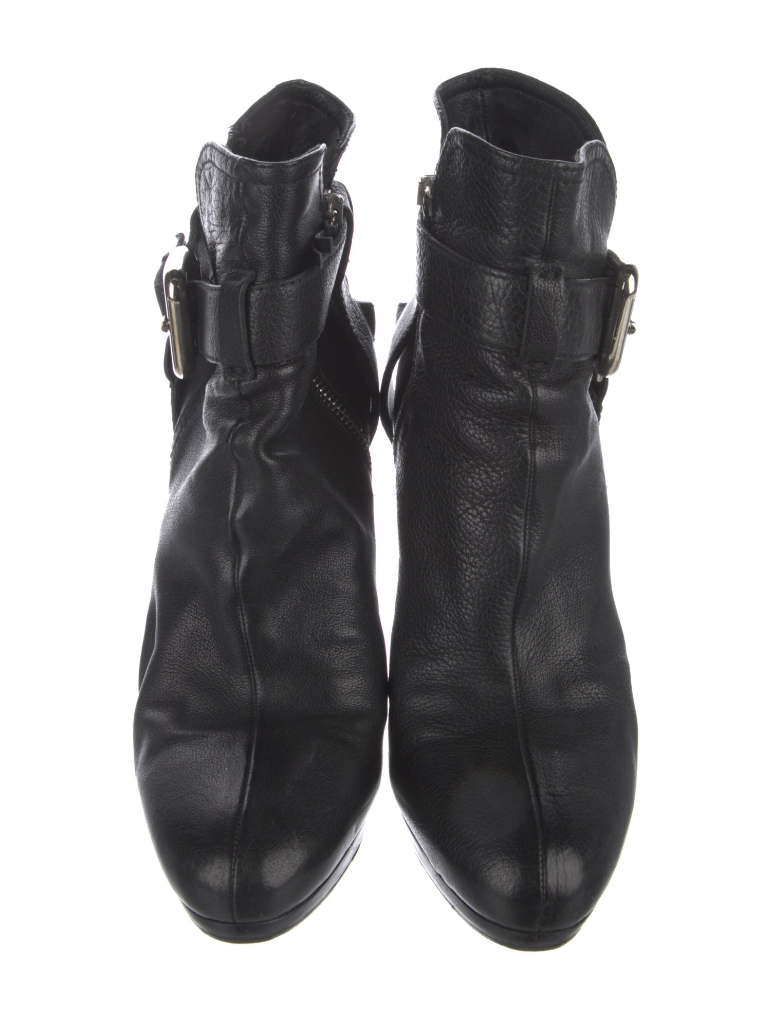 Miu Miu Leather Moto Boots - Black Boots, Shoes - MIU195803