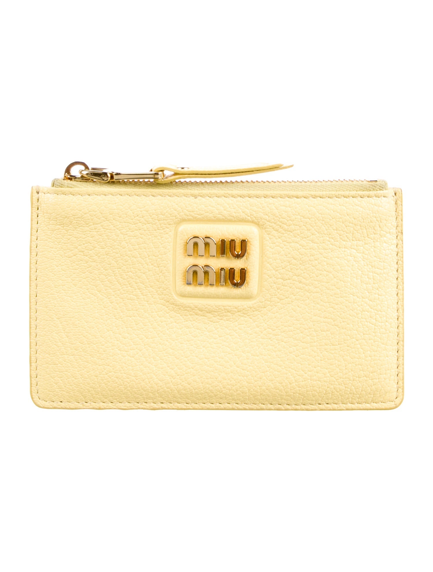 Miu Miu Leather Wallet - Yellow Wallets, Accessories - MIU199134