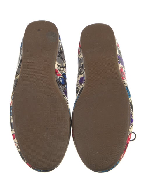 Miu Miu Patent Leather Floral Print Ballet Flats