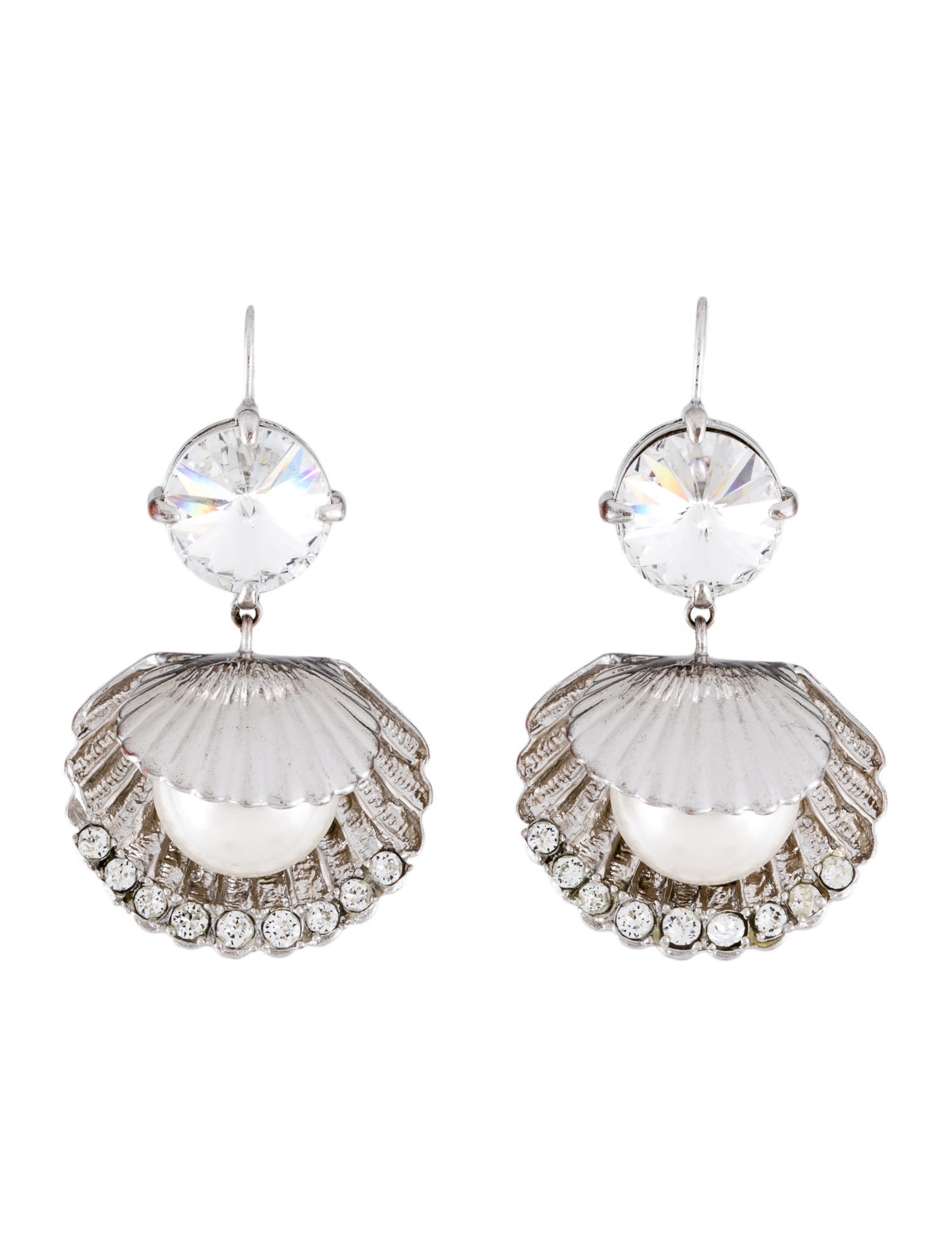 ピアス MiuMiu Miu Miu l Pearl Earrings 5JO9082F6X F0SAJ Miu Miu Crystal and Pearl Drop Earrings