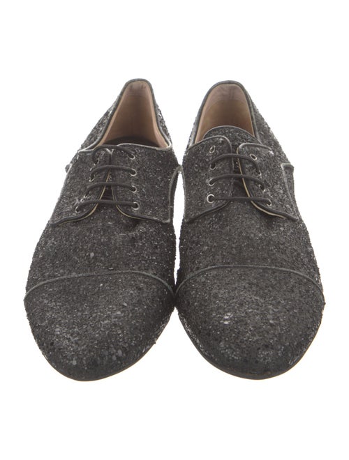 Miu Miu Glitter Crystal Embellishments Oxfords