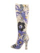 Miu Miu Canvas Floral Print Boots