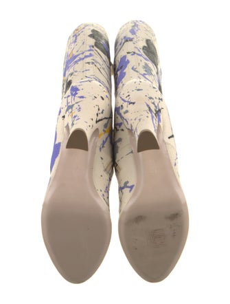 Miu Miu Canvas Floral Print Boots