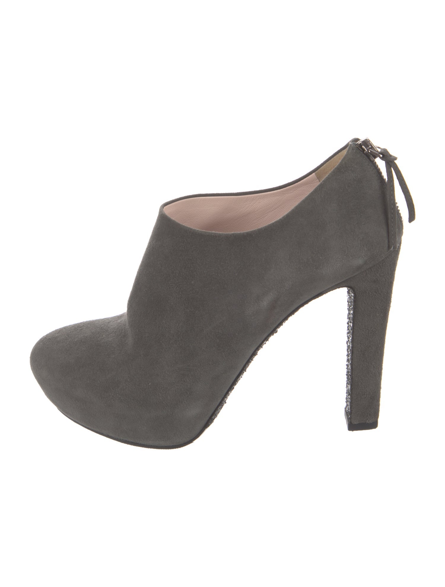 Miu Miu Suede Glitter Accents Boots