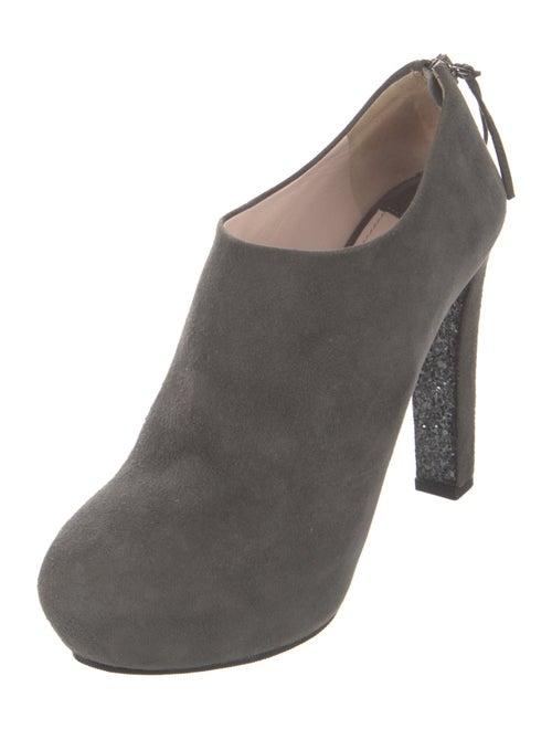 Miu Miu Suede Glitter Accents Boots