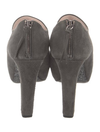 Miu Miu Suede Glitter Accents Boots