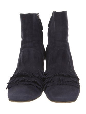 Miu Miu Suede Chain-Link Accents Boots