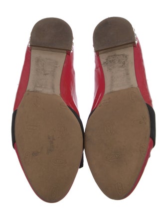 Miu Miu Patent Leather Bow Accents Loafers