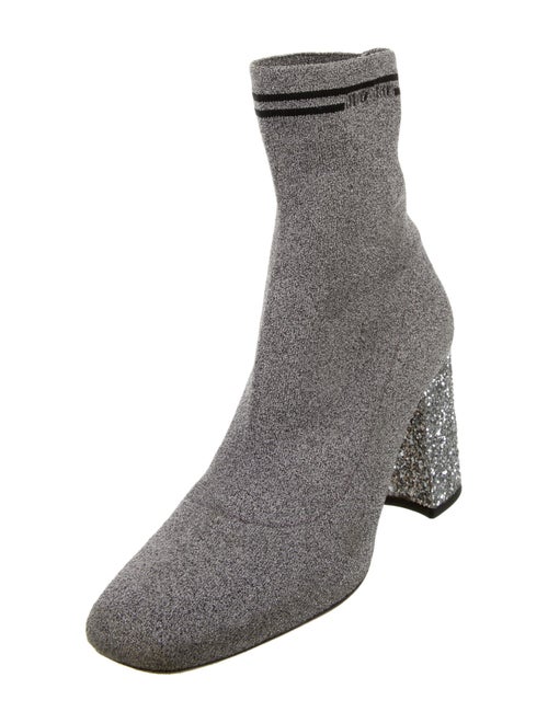 Miu Miu Glitter Accents Sock Boots