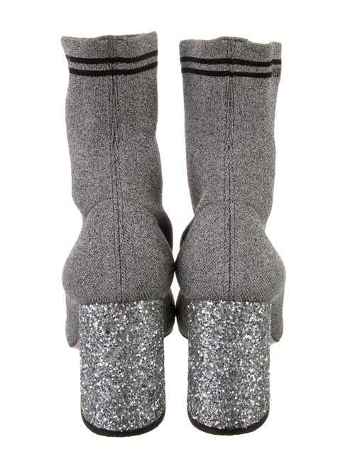 Miu Miu Glitter Accents Sock Boots