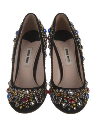 Miu Miu Suede Printed Pumps
