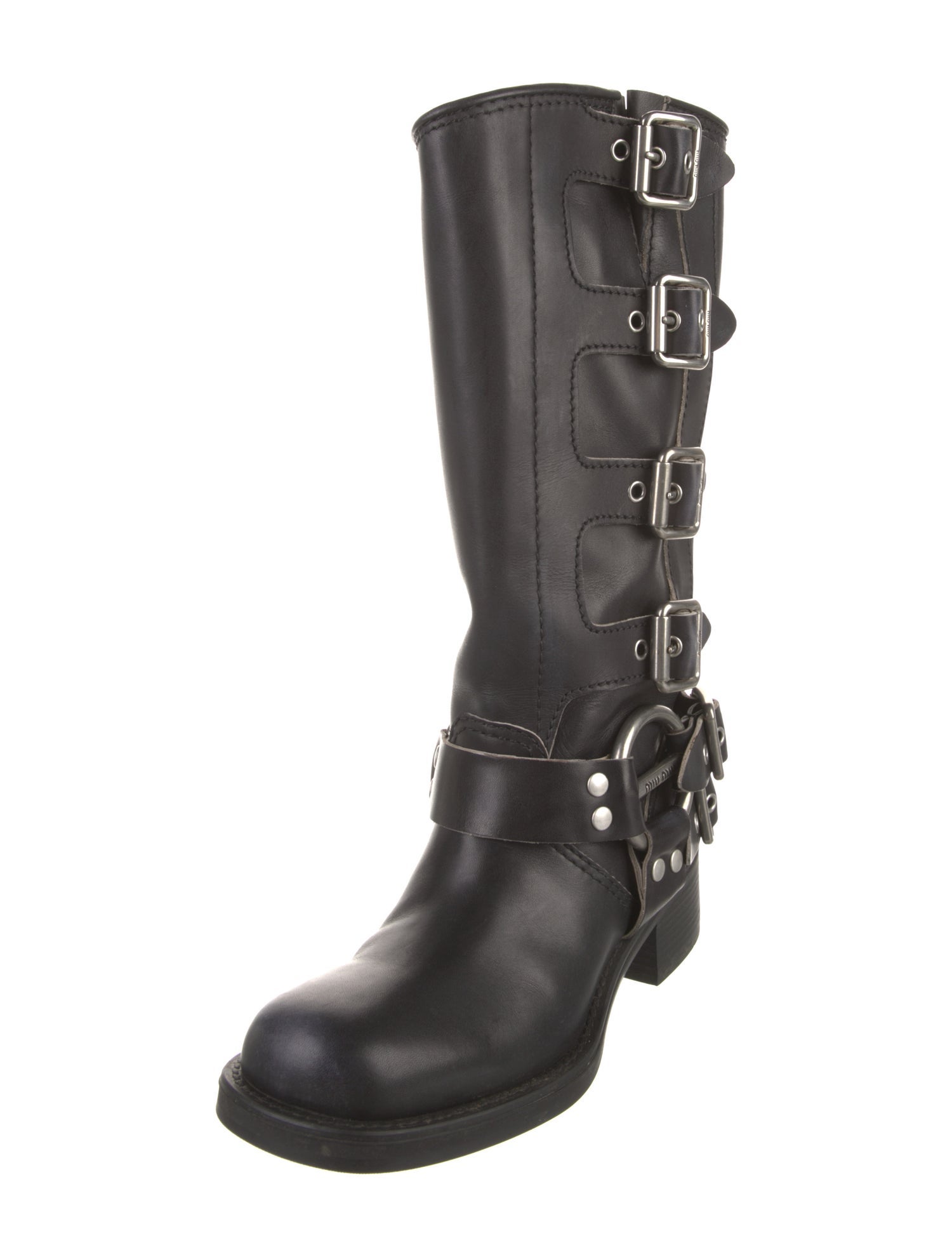 Miu Miu Leather Boots - Black Boots, Shoes - MIU206991 | The RealReal