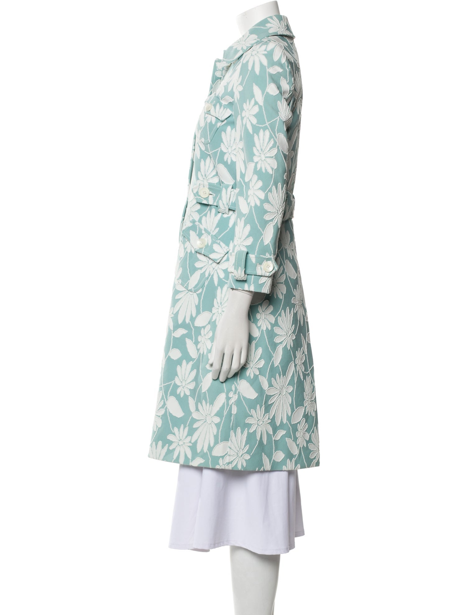 Miu Miu 2017 Floral Print Trench Coat