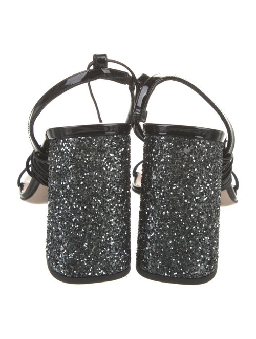 Miu Miu Glitter Slingback Sandals