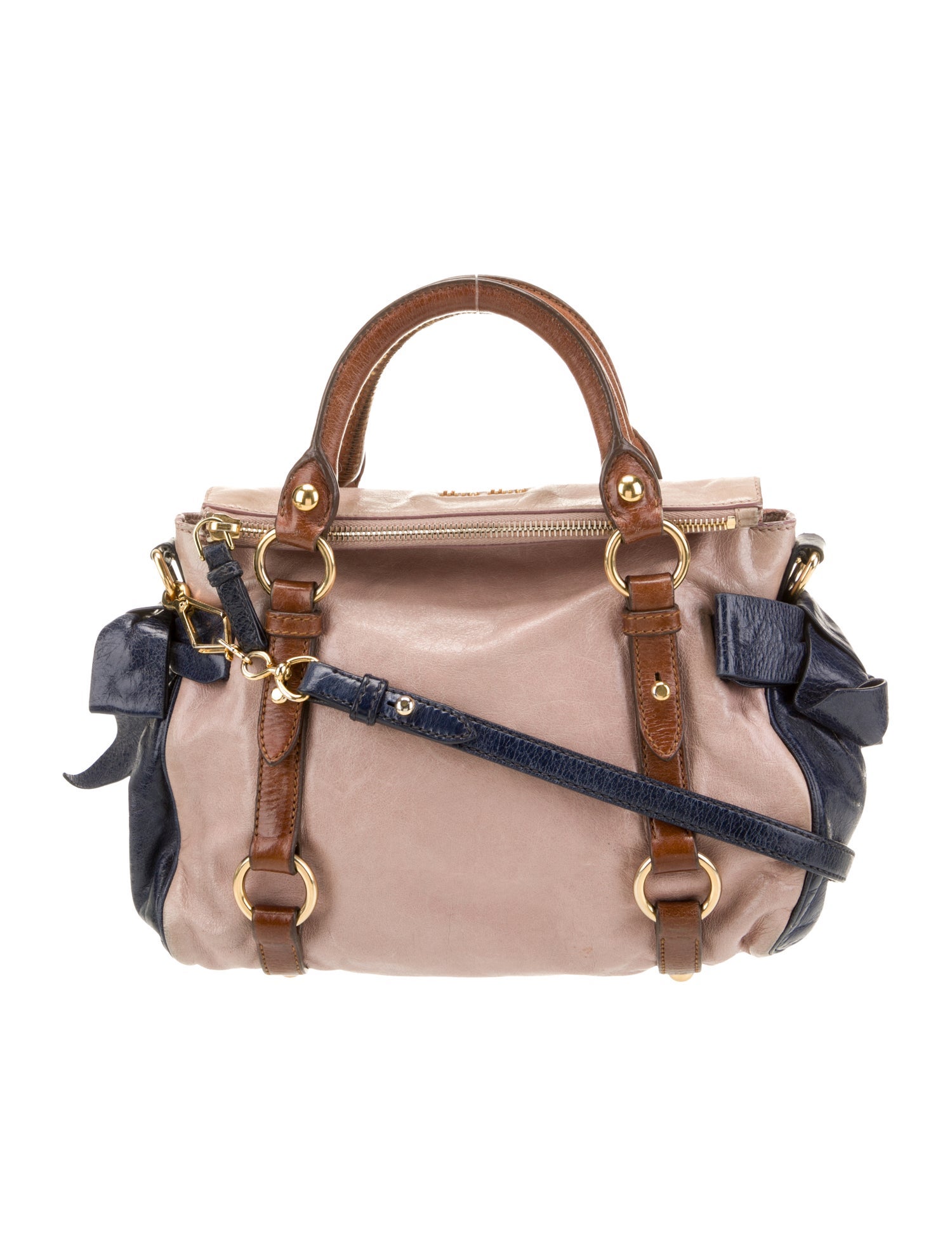 Miu Miu Vitello Lux Mini Bow Bag - Pink - MIU207854 | The RealReal