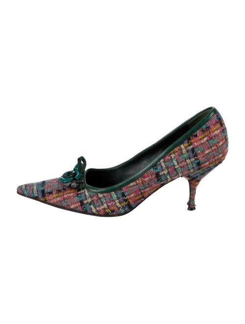 Miu Miu Tweed Tweed Pattern Pumps