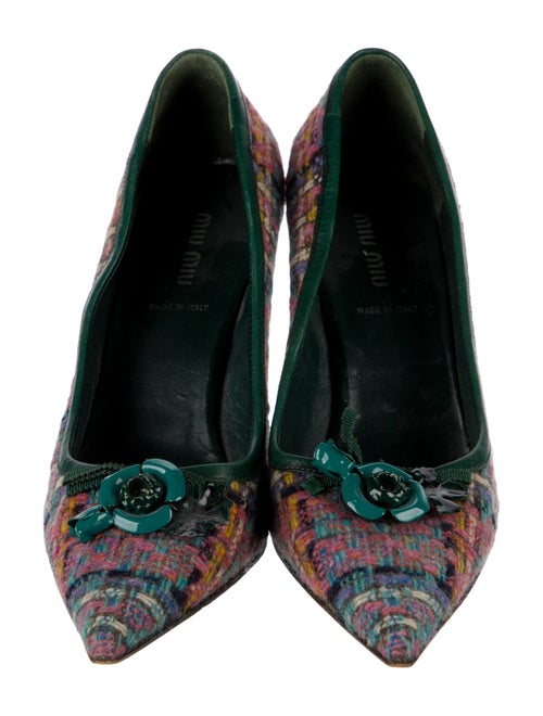 Miu Miu Tweed Tweed Pattern Pumps
