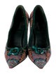 Miu Miu Tweed Tweed Pattern Pumps