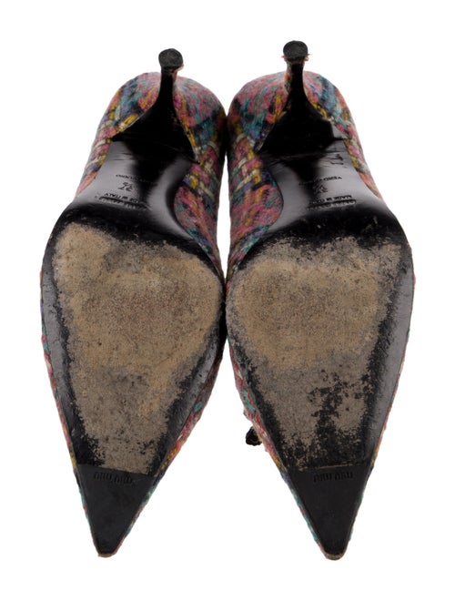 Miu Miu Tweed Tweed Pattern Pumps