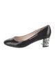 Miu Miu Patent Leather Crystal Embellishments Pumps