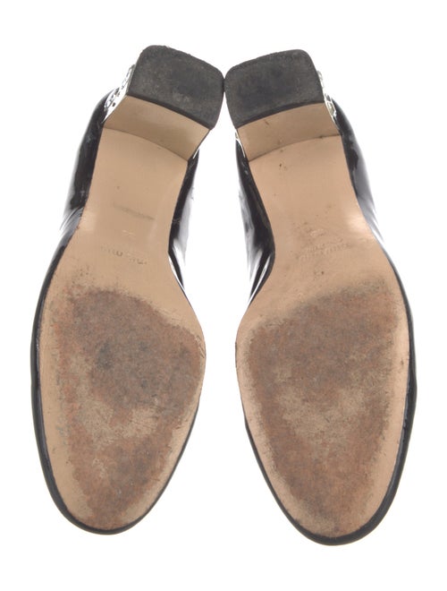 Miu Miu Patent Leather Crystal Embellishments Pumps