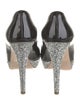 Miu Miu Patent Leather Glitter Accents Pumps