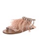 Miu Miu Satin Crystal Embellishments Sandals