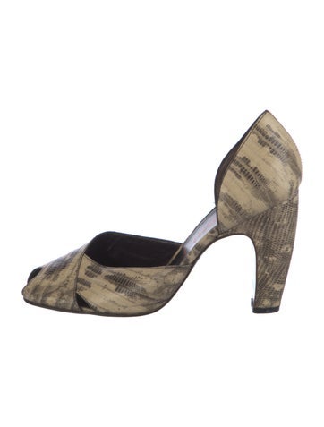 Miu Pumps Leather Animal Print D'Orsay Us7.5, It37.5 | 7.5
