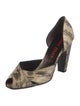 Miu Miu Leather Animal Print D'Orsay Pumps