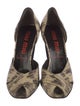 Miu Miu Leather Animal Print D'Orsay Pumps