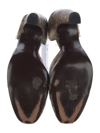 Miu Miu Leather Animal Print D'Orsay Pumps