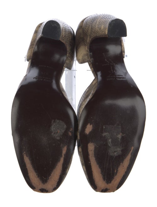 Miu Miu Leather Animal Print D'Orsay Pumps