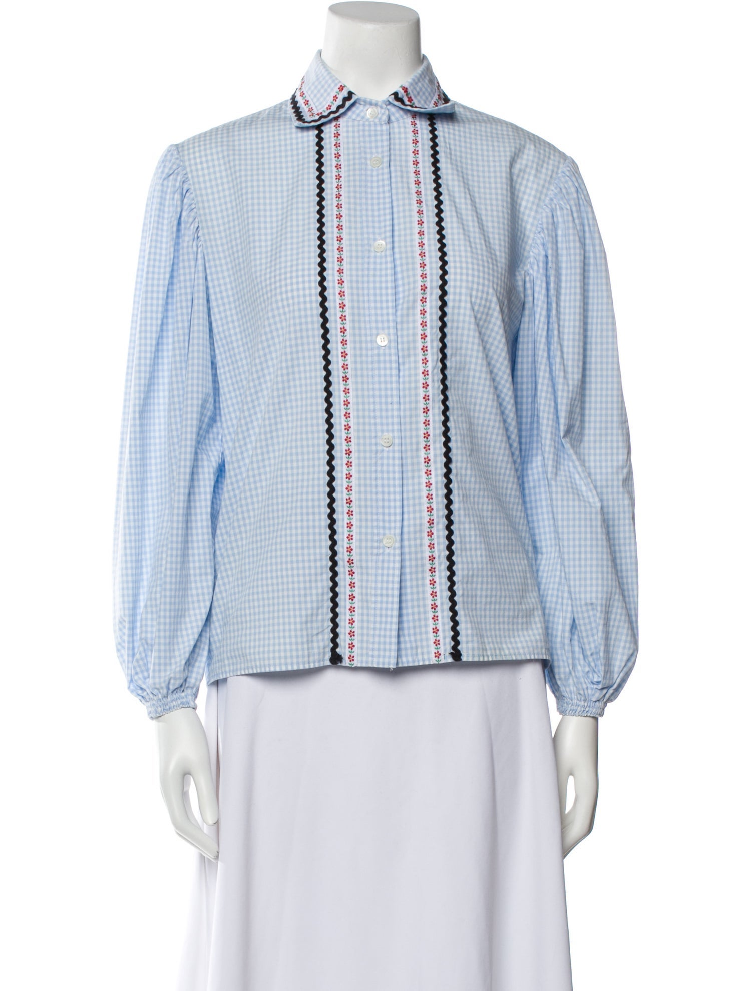 Miu Miu 2019 Striped Button-Up Top