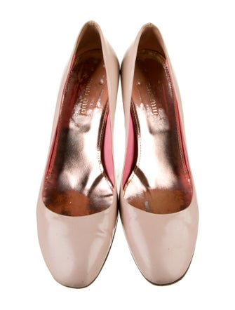 Miu Miu Patent Leather Crystal Embellishments Pumps