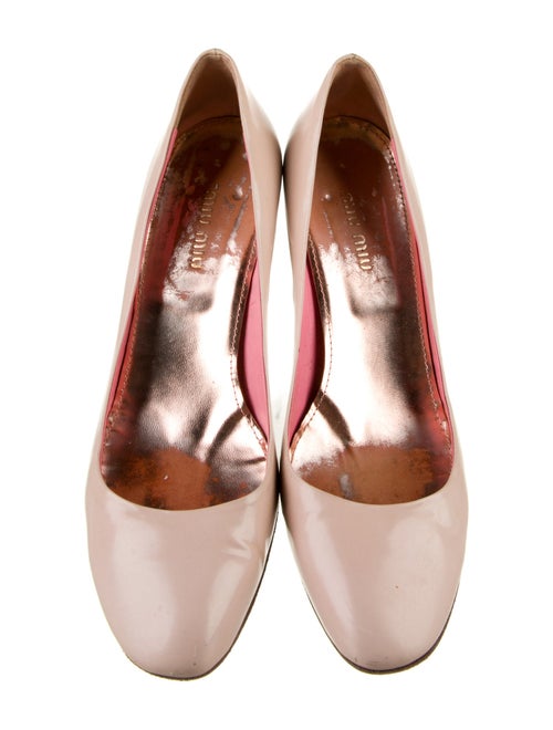 Miu Miu Patent Leather Crystal Embellishments Pumps