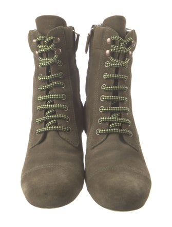 Miu Miu Suede Lace-Up Boots
