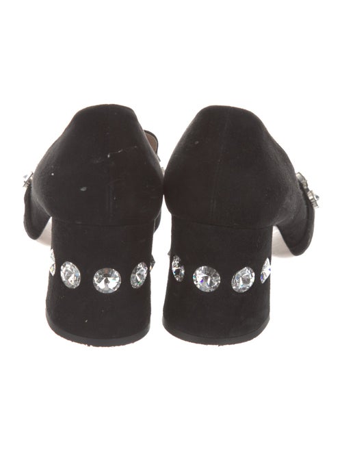 Miu Miu Suede Crystal Embellishments Pumps