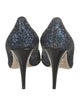 Miu Miu Glitter Leather Trim Embellishment Pumps