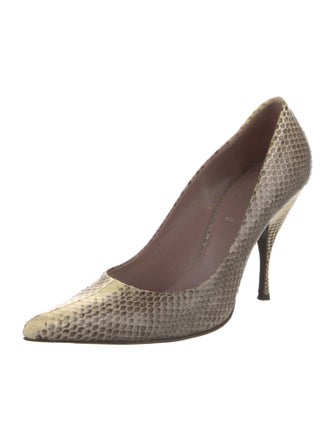 Miu Miu Snakeskin Animal Print Pumps