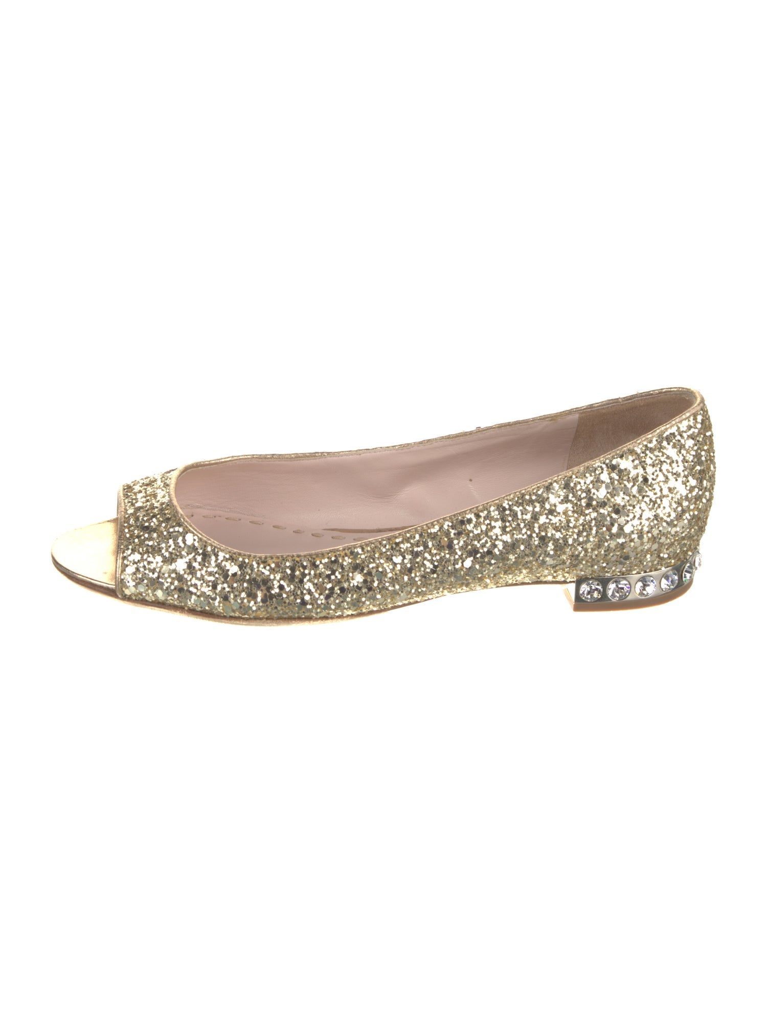 miu miu glitter flats