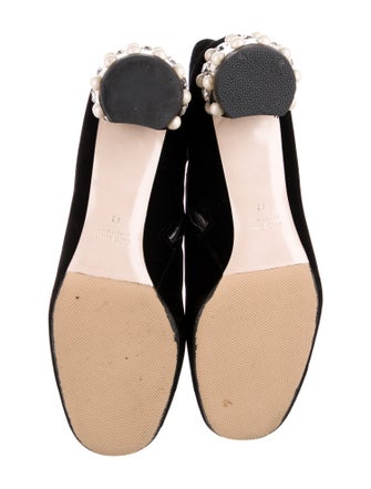 Miu Miu Velvet Crystal Embellishments Boots